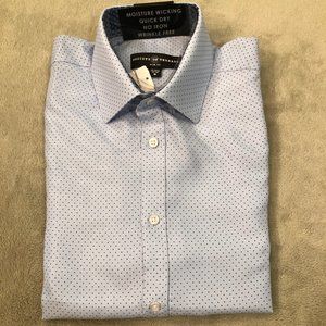 NWT - Society of Threads Button Down Shirt - Size M - Blue Pindot